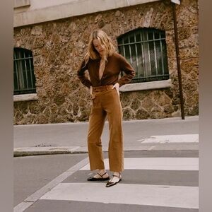 Doen heart field pant in amber wheat NWT